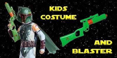 Child Boba Fett Costume and Blaster Bundle