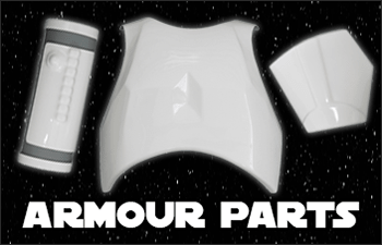 Star Wars Stormtrooper White Armour Replica and Shadowtrooper Black Armour Replacement Parts for Costumes and Cosplay Outfits