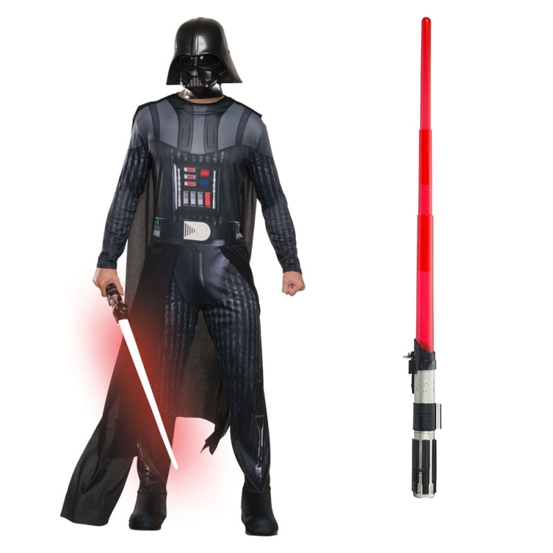 Star Wars Costume Adult Lightsaber Bundle - Basic Darth Vader