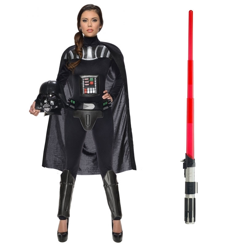 Star Wars Costume Adult Lightsaber Bundle - Ladies Darth Vader