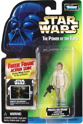 Star Wars Action Figure - Princess Leia Organa in Hoth Gear with Blaster Pistol - Freeze Frame Action Slide