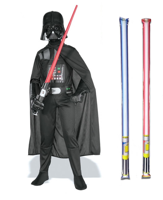 Star Wars Costume Basic Child - Darth Vader - WITH x2 FREE LIGHTSABERS