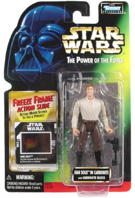 Star Wars Action Figure - Han Solo with Carbonite Block - Freeze Frame Action Slide