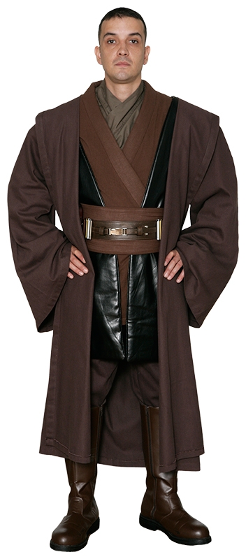 * Star Wars Anakin Skywalker Jedi Knight Costume - Body Tunic with Replica Dark Brown Jedi Robe