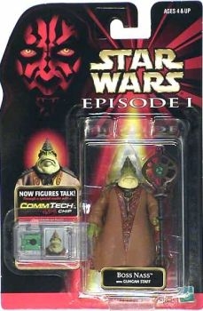 Star Wars Action Figure - Boss Nass with Gungan Staff - Episode 1 - with CommTech Chip
